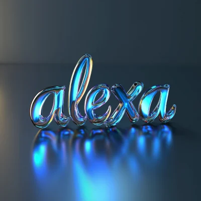 Iridescent Glass Text