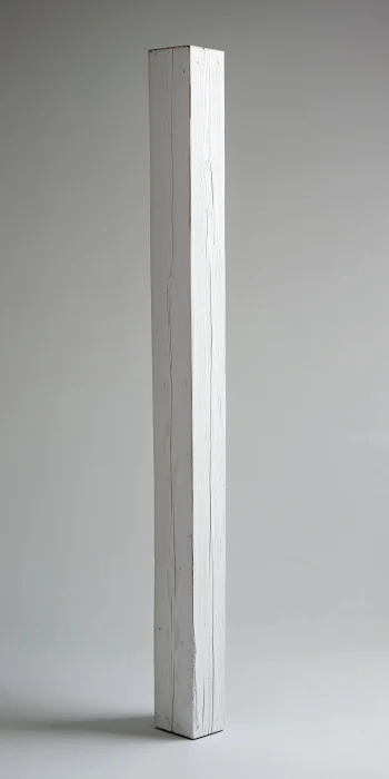 White Wooden Square Pole