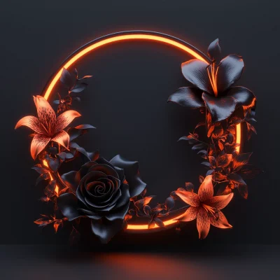 Glowing Floral Frame