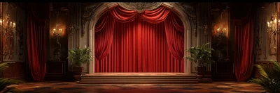 Red Stage Curtain