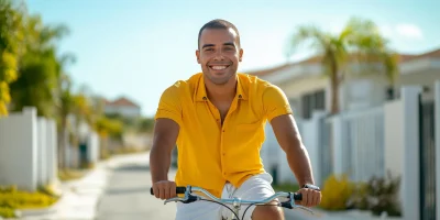 Happy Brazilian Cyclist