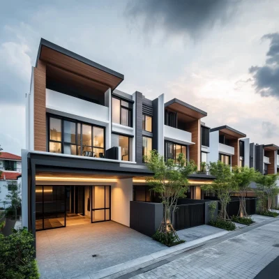 Modern Terrace Houses in Malaysia