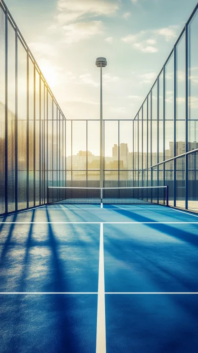 Serene Padel Tennis Court at Sunrise