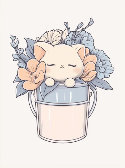 Cute Chibi Flower Pot