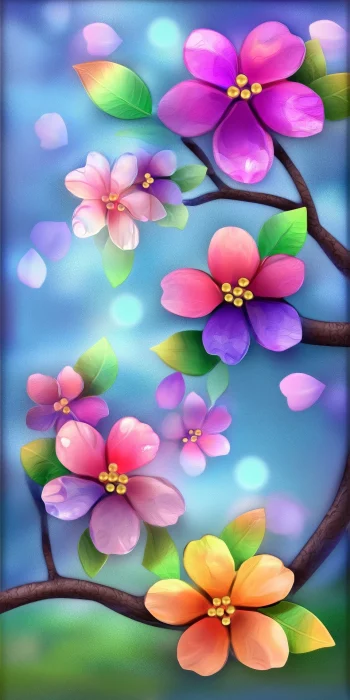 Stained Glass Cherry Blossom