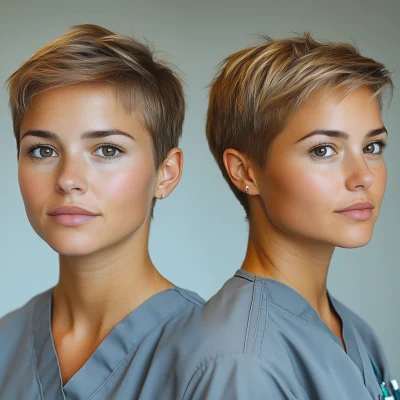 Studio Photoshoot of European Nurse