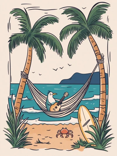 Seagull in a Hammock