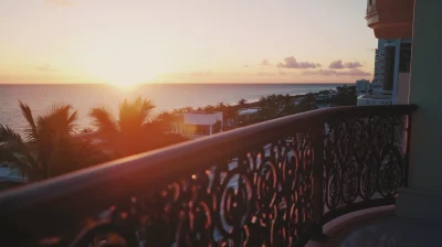 Miami Sunset Balcony View