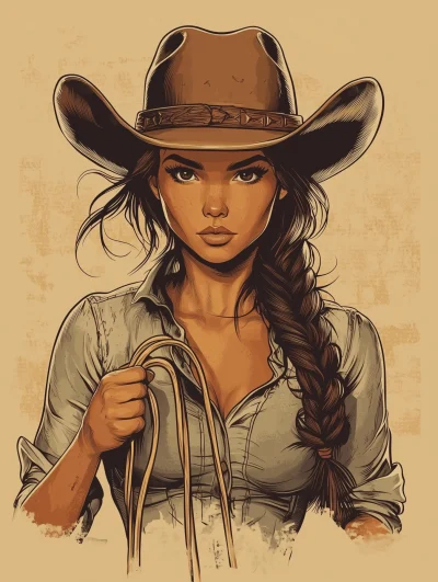 Cowgirl with Lasso