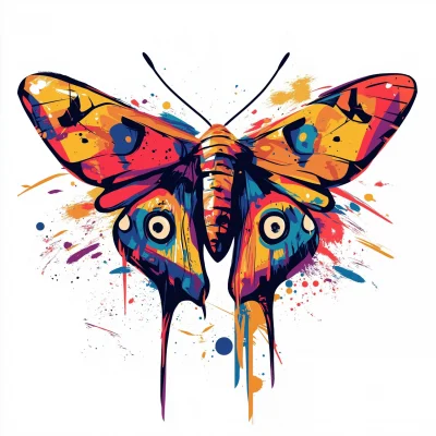 Colorful Moth Logo