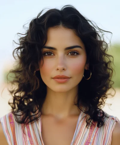 Mexican Woman in Warm Sand