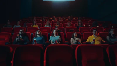 Diverse Audience in a Movie Theater