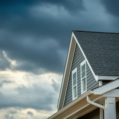 Stormy Roof Over New Home