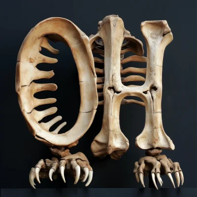 Dinosaur Ribcage Letters