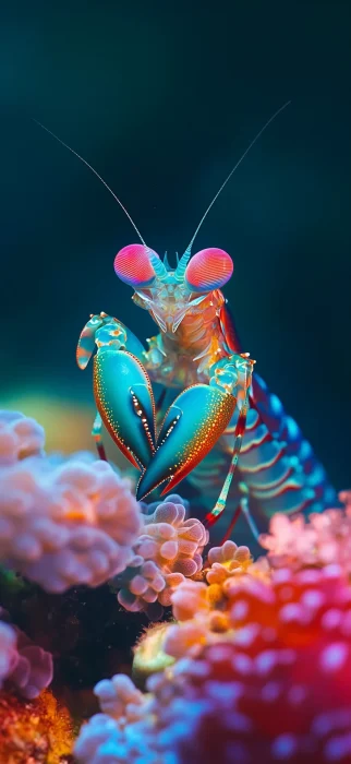 Mantis Shrimp in Coral Reef