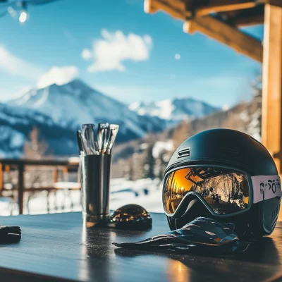 Ski Helmet Close-Up