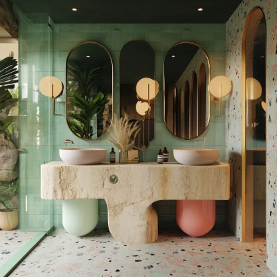 Eclectic Bali Bathroom