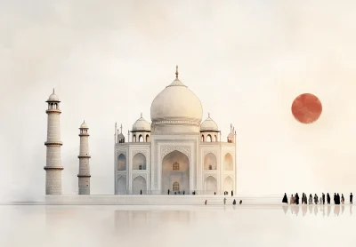 Minimalist Taj Mahal