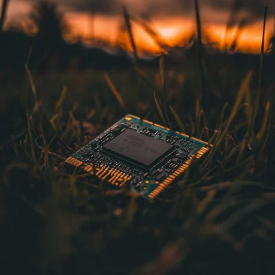 PCB Board on Grass