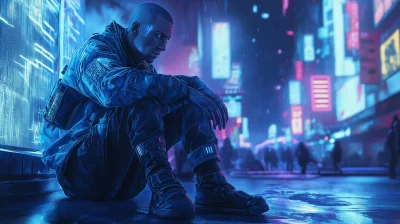 Cyberpunk City Guardian