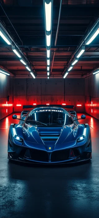 Blue Laferrari in Garage