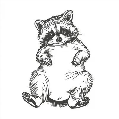 Cute Raccoon Logo