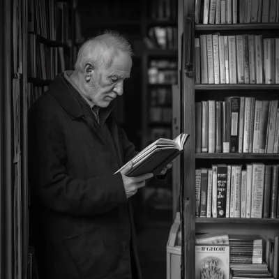 Old Man in a Bookstore