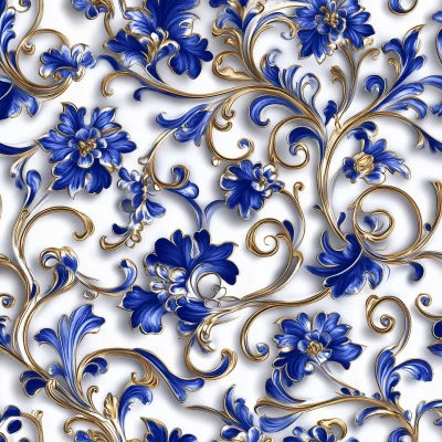 Blue and White Porcelain Texture