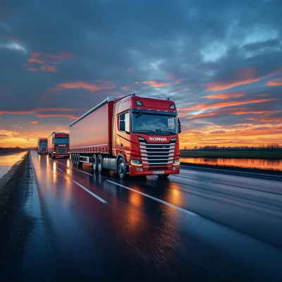 Trucks on the Highway