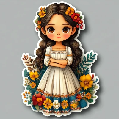 La Malinche Sticker Design