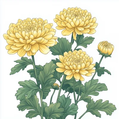 Chrysanthemum Illustration