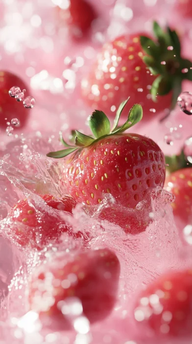 Close-Up of Fresh Strawberries