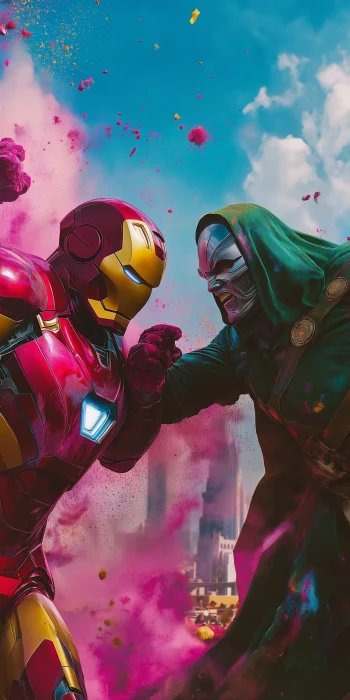 Iron Man and Doctor Doom Celebrate Holi