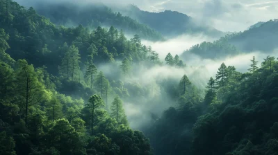 Misty Forest Serenity