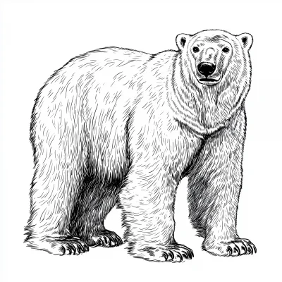 Vintage Polar Bear Illustration