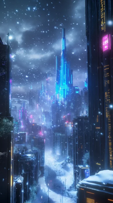 Frozen Cyberpunk World