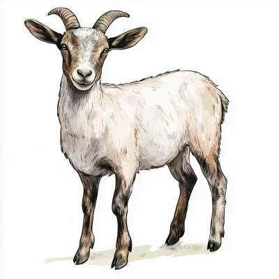 Calm Goat Sticker