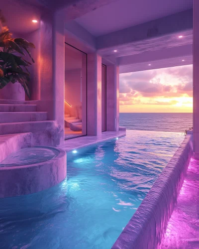 Neon Sunset Pool