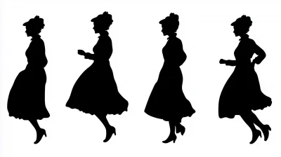 Silhouette of a Lady in Motion