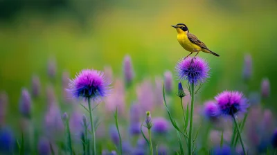 Meadowlark on Thistle