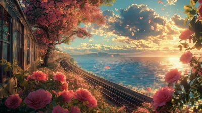 Train by the Sea