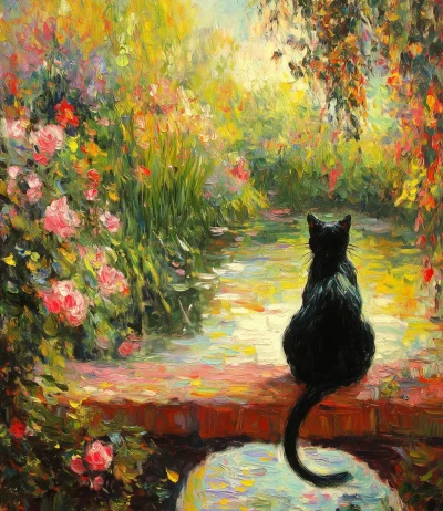 Monet’s Artistic Feline