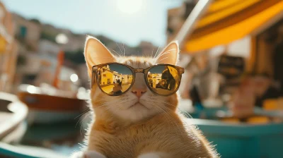 Cats Enjoying Their Vacation