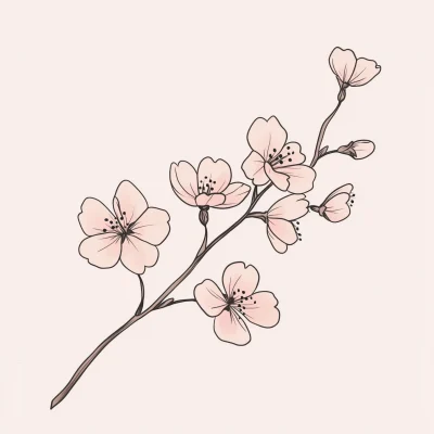 Sakura Blossom Branch