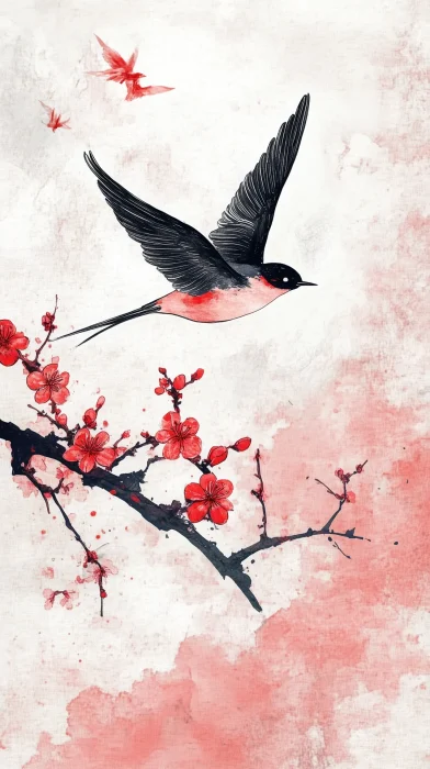 Swallow and Plum Blossoms