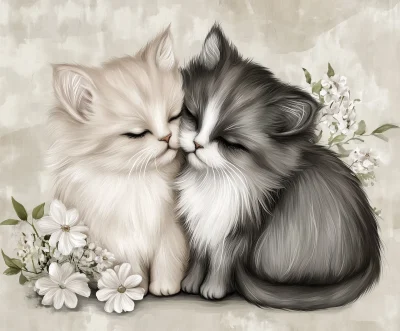 Adorable Persian Cats in Love