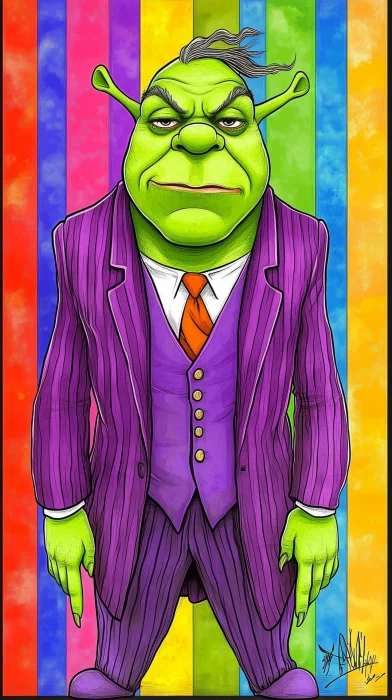 Colorful Shrek Portrait