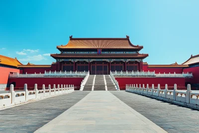 The Forbidden City Under Blue Sky