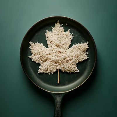 Maple Leaf Rice Silhouette