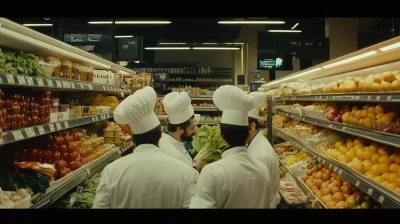 Chefs in Supermarket